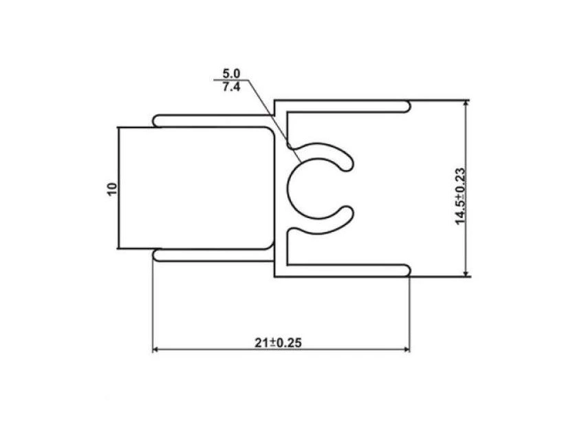 Профіль горизонтальний верхній до розсувної системи Rolla 5,1м Золото світле - 2