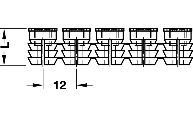 Муфта Hafele поліамідна М6/10,3х13 мм - 2