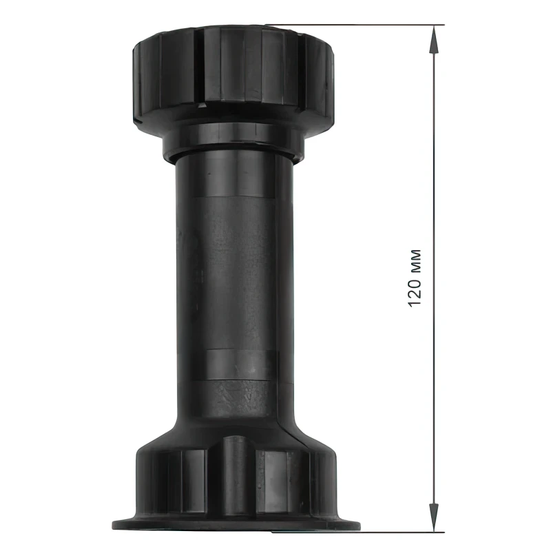 Ніжка меблева регульована пластикова Scilm Н-120мм Чорний - 2