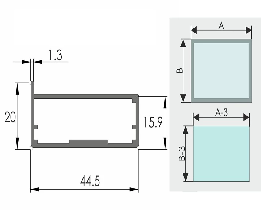 Профіль алюмінієвий Вибір рамковий М11 L=2950мм Хром - 2