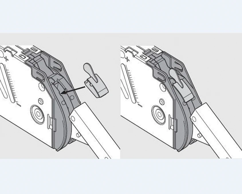 Обмежувач кута відкривання Blum Aventos HF 20F7051 BEGR V100 TGR 104⁰ Сірий - 2