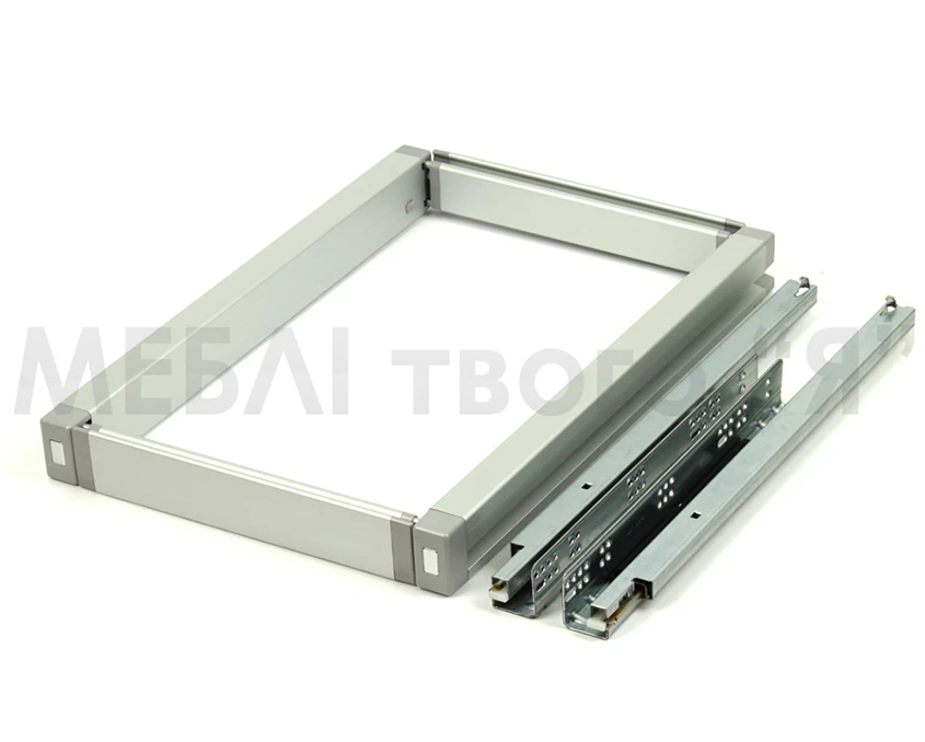 Рамка з регулюванням кулькова повного висуву з дотягом Vibo Elite AT69/83SMAL Сіра - 2