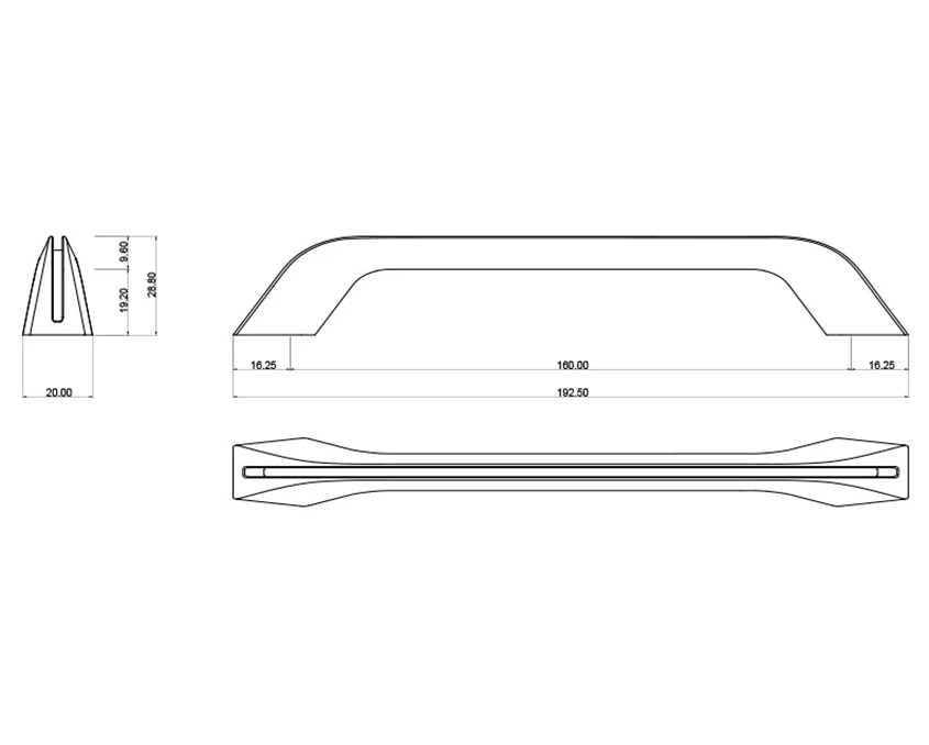 Мебельная ручка Cebi 279/192-08/16 Никель матовый/Черный - 2