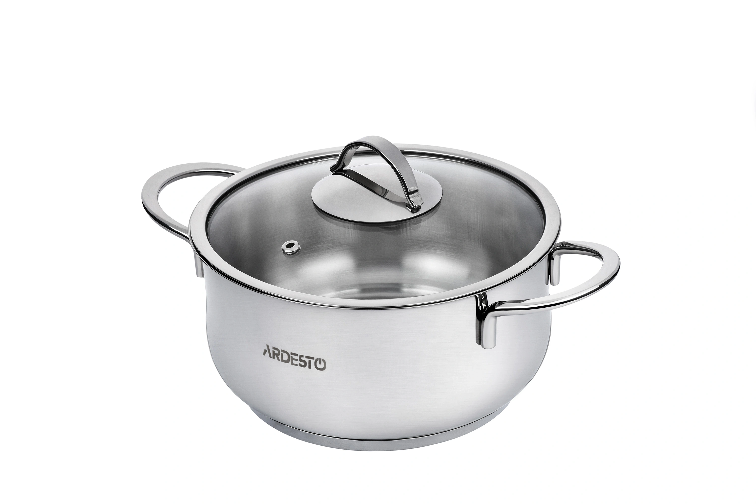 Каструля зі скляною кришкою Ardesto Black Mars, 1.8л, нержавіюча сталь