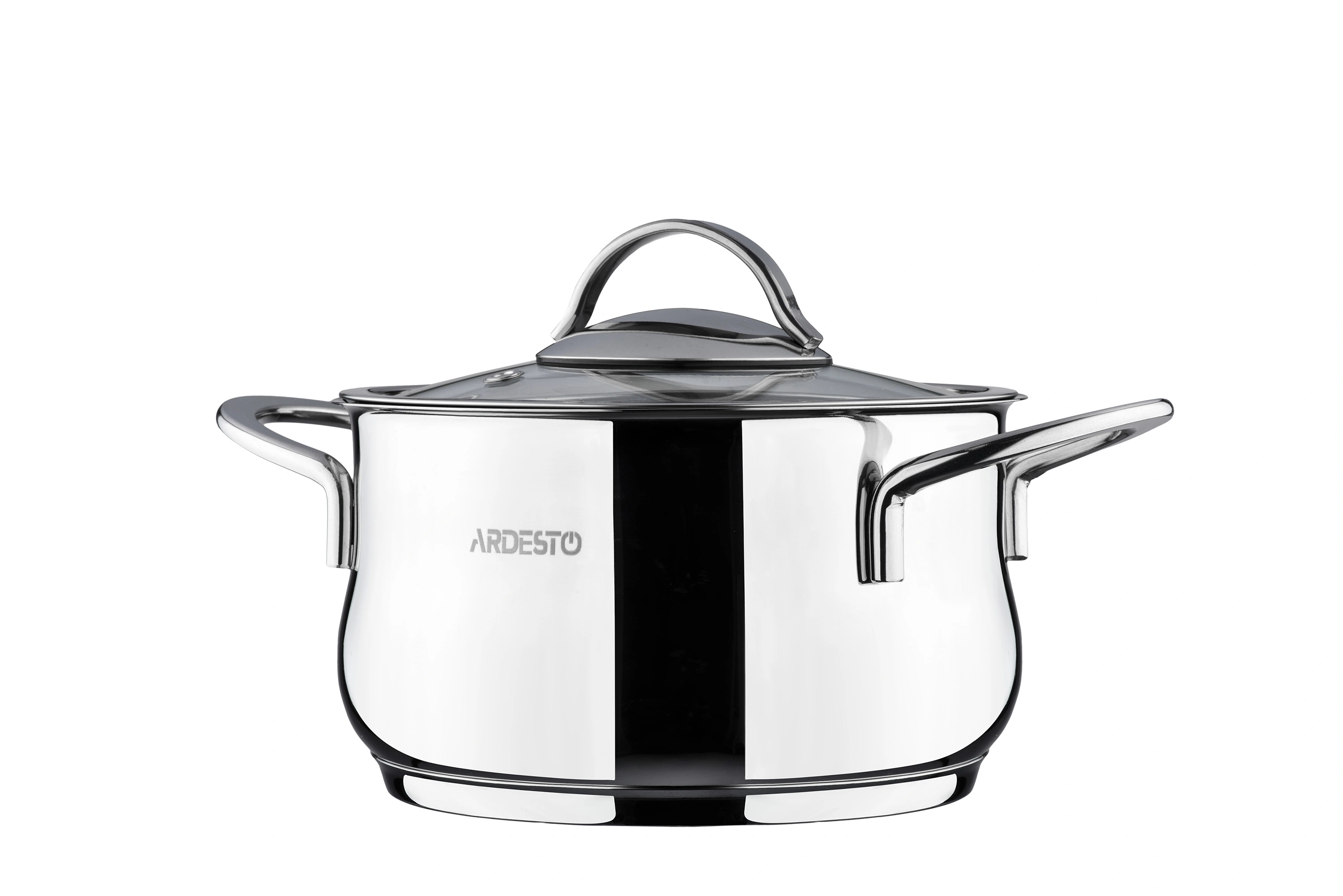 Каструля зі скляною кришкою Ardesto Black Mars, 1.8л, нержавіюча сталь - 2