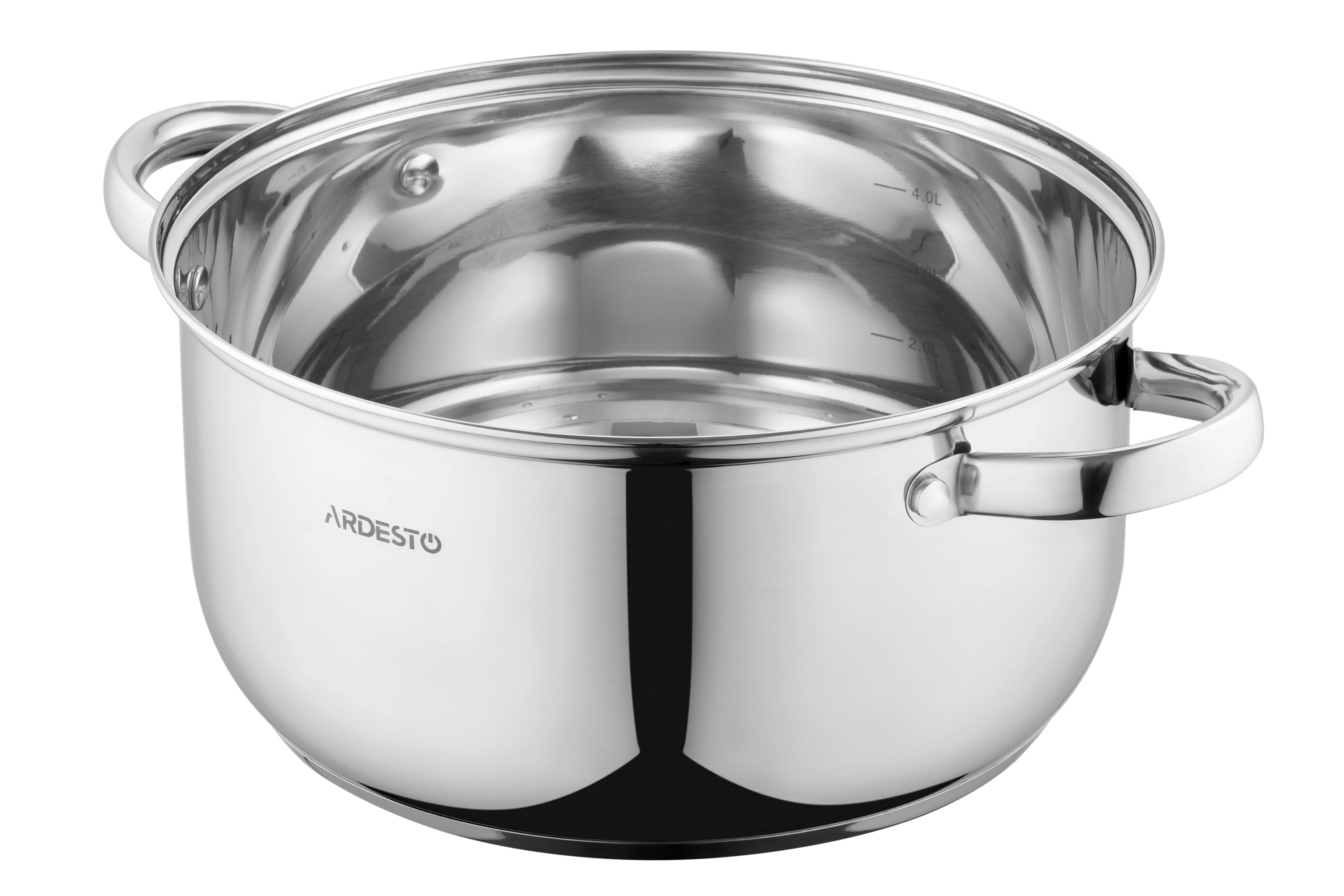 Каструля зі скляною кришкою Ardesto Gemini Gourmet Aosta, 5л, нержавіюча сталь - 2