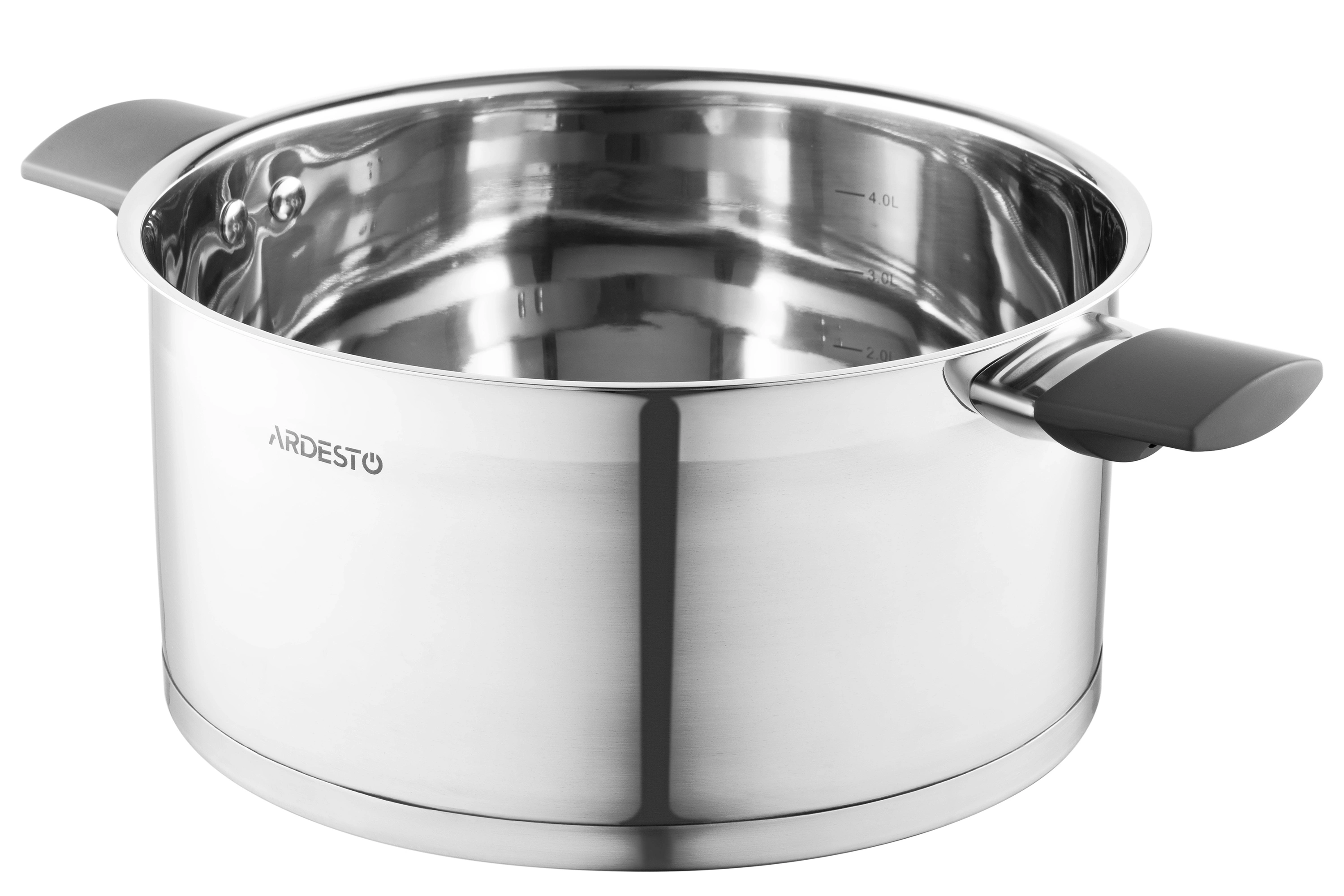 Каструля зі скляною кришкою Ardesto Gemini Trento, 5.2л, нержавіюча сталь, бакеліт - 2