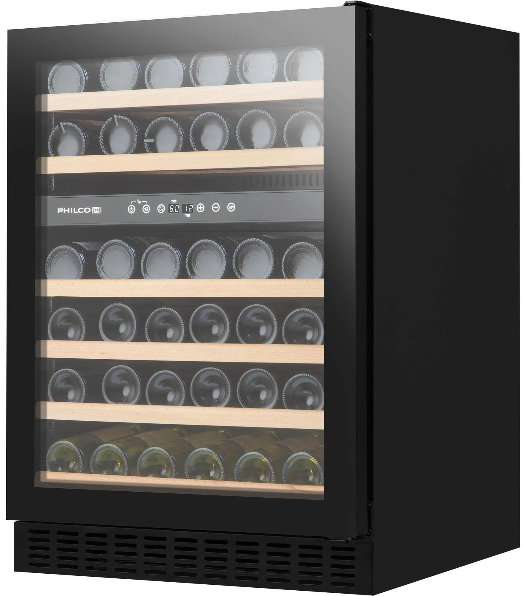 Холодильник Philco для вина, 81.3 х 59.5 х 57, холод.відд.-135л, зон - 2, бут-46, диспл, підсвітка,