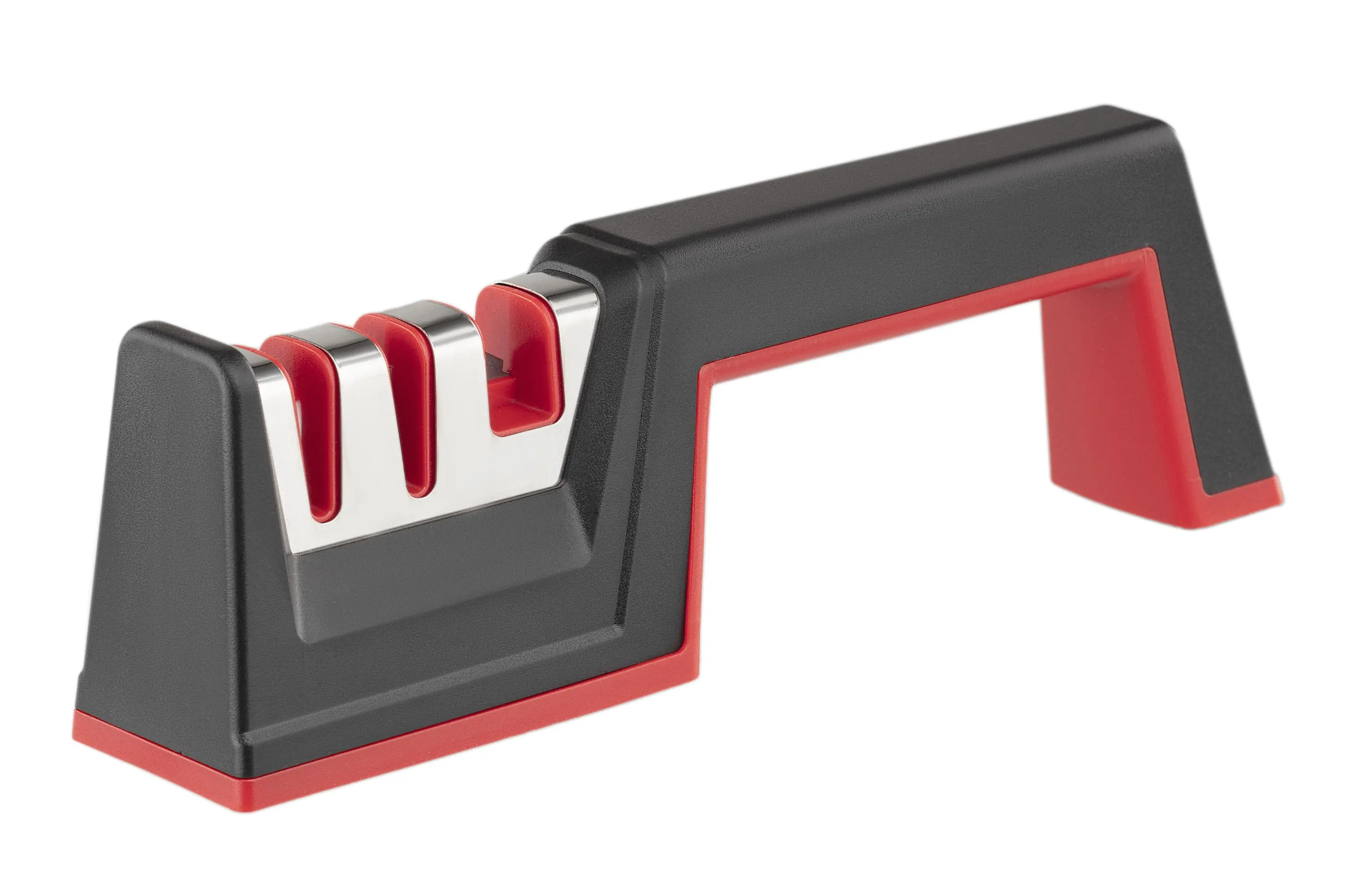 Точилка для ножів Ardesto Gemini, 22х4.5х7см, цинковий сплав, пластик, чорно-червоний - 2