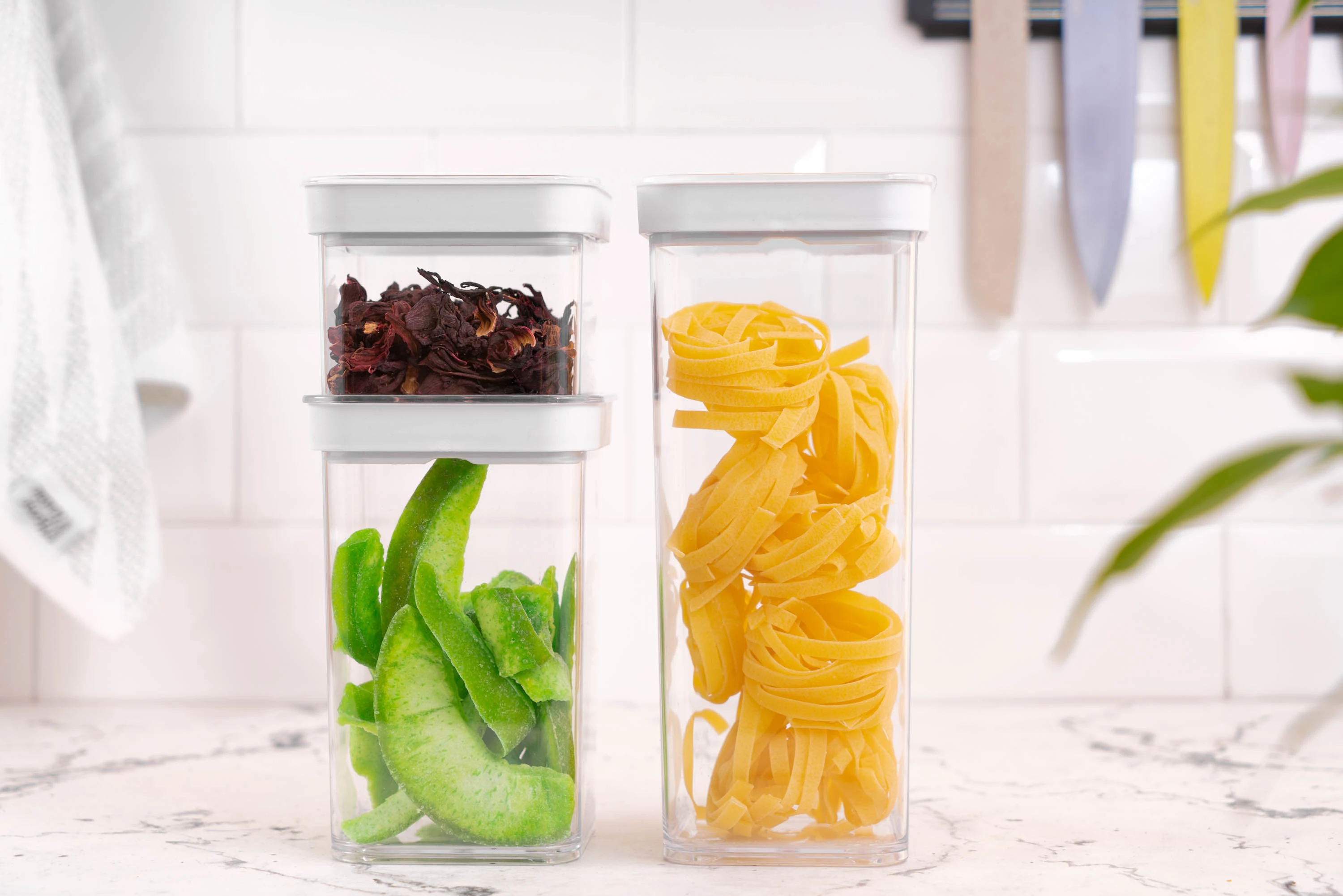 Набір контейнерів для зберігання продуктів Ardesto Fresh, 3шт, пластик, білий - 2