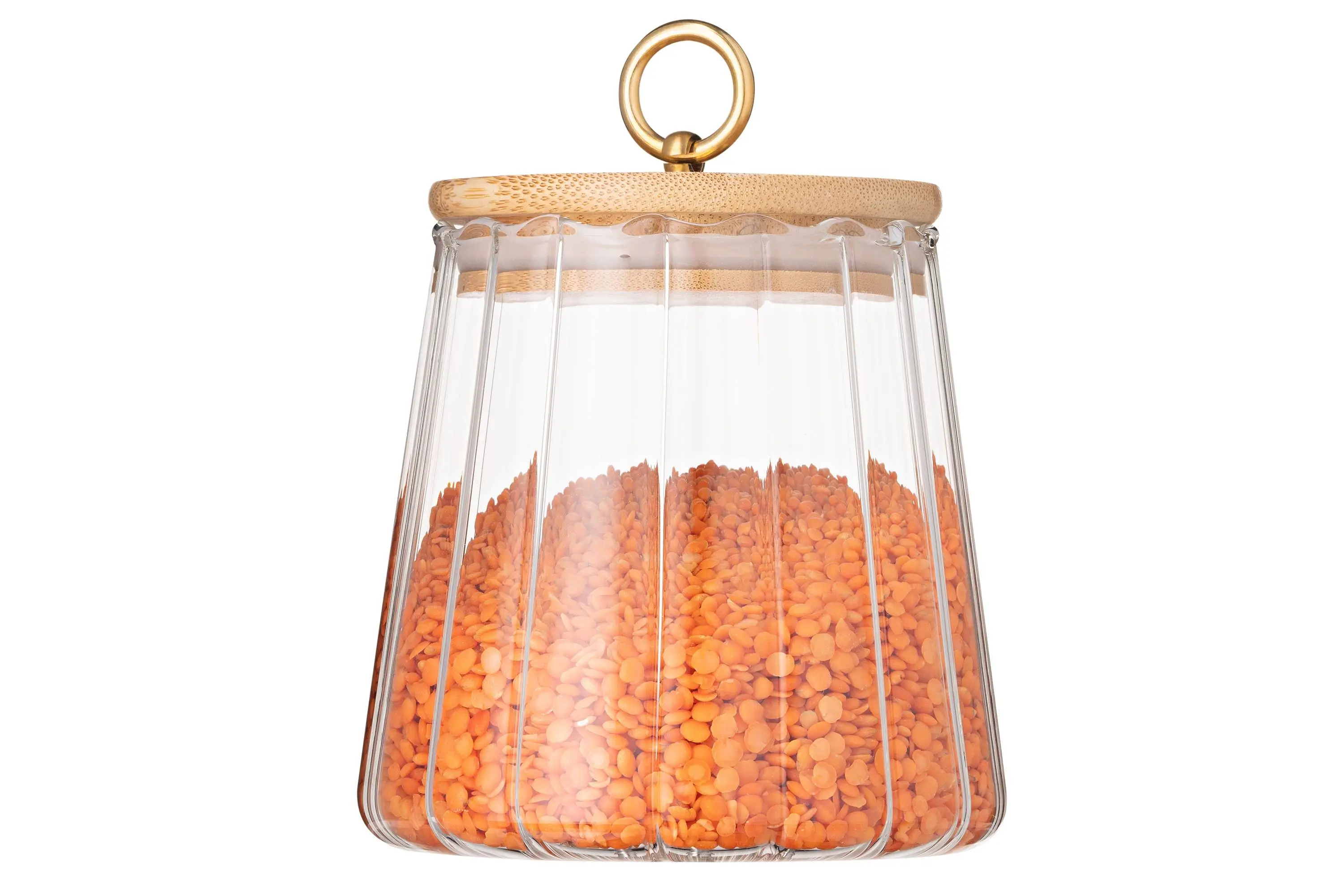 Банка для зберігання Ardesto Fresh Vintage, 650мл, скло, бамбук, прозорий