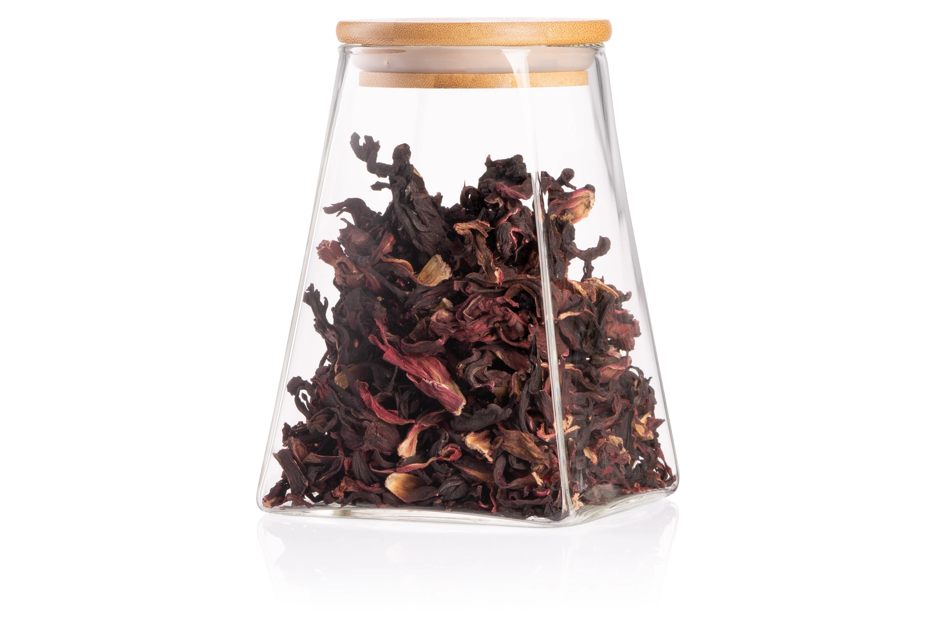 Банка для зберігання Ardesto Midori, 910мл, скло, бамбук, конусна, прозорий - 2