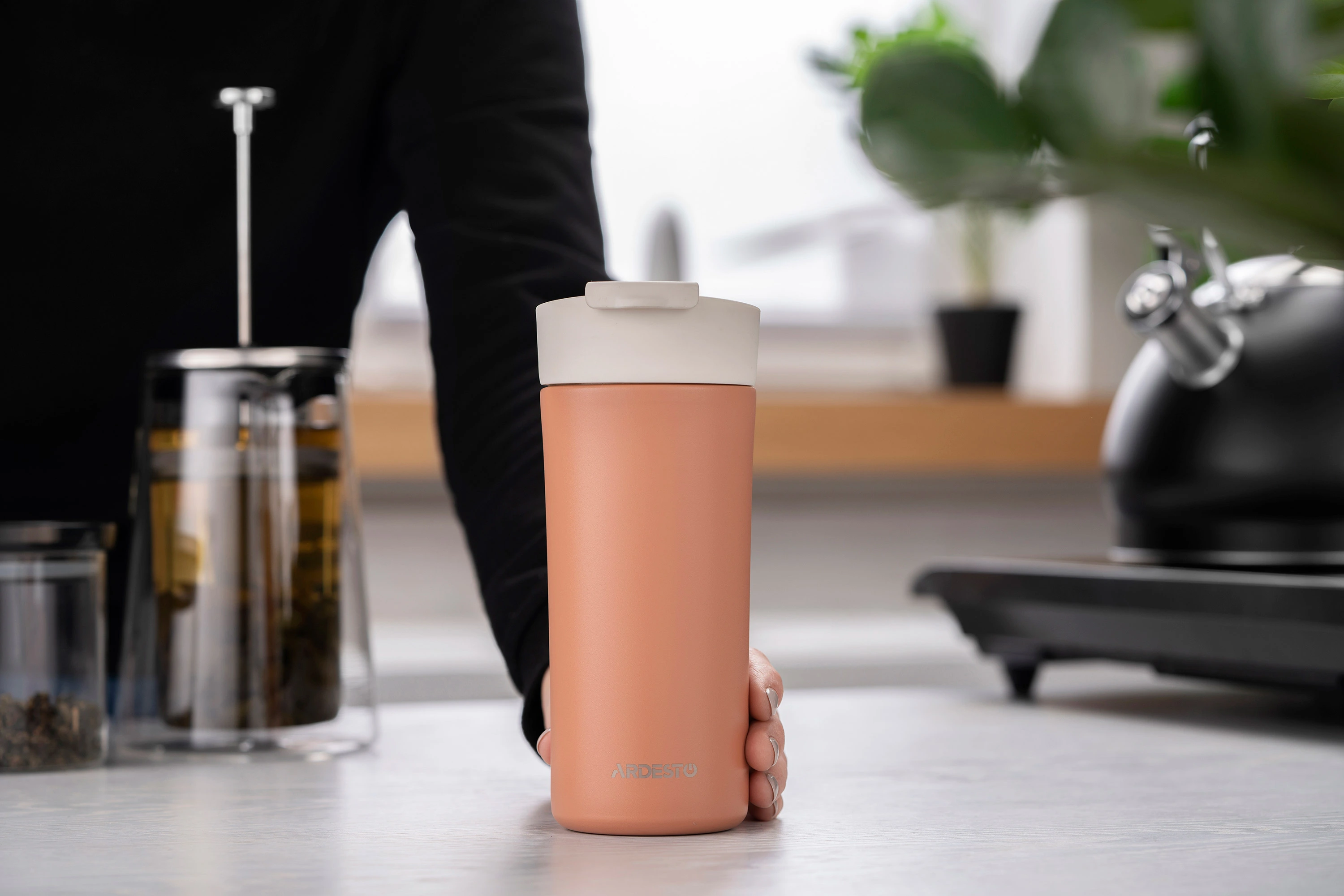 Термокухоль Ardesto Viaggio, 400мл, нержавіюча сталь, червонувато-брунатний - 2