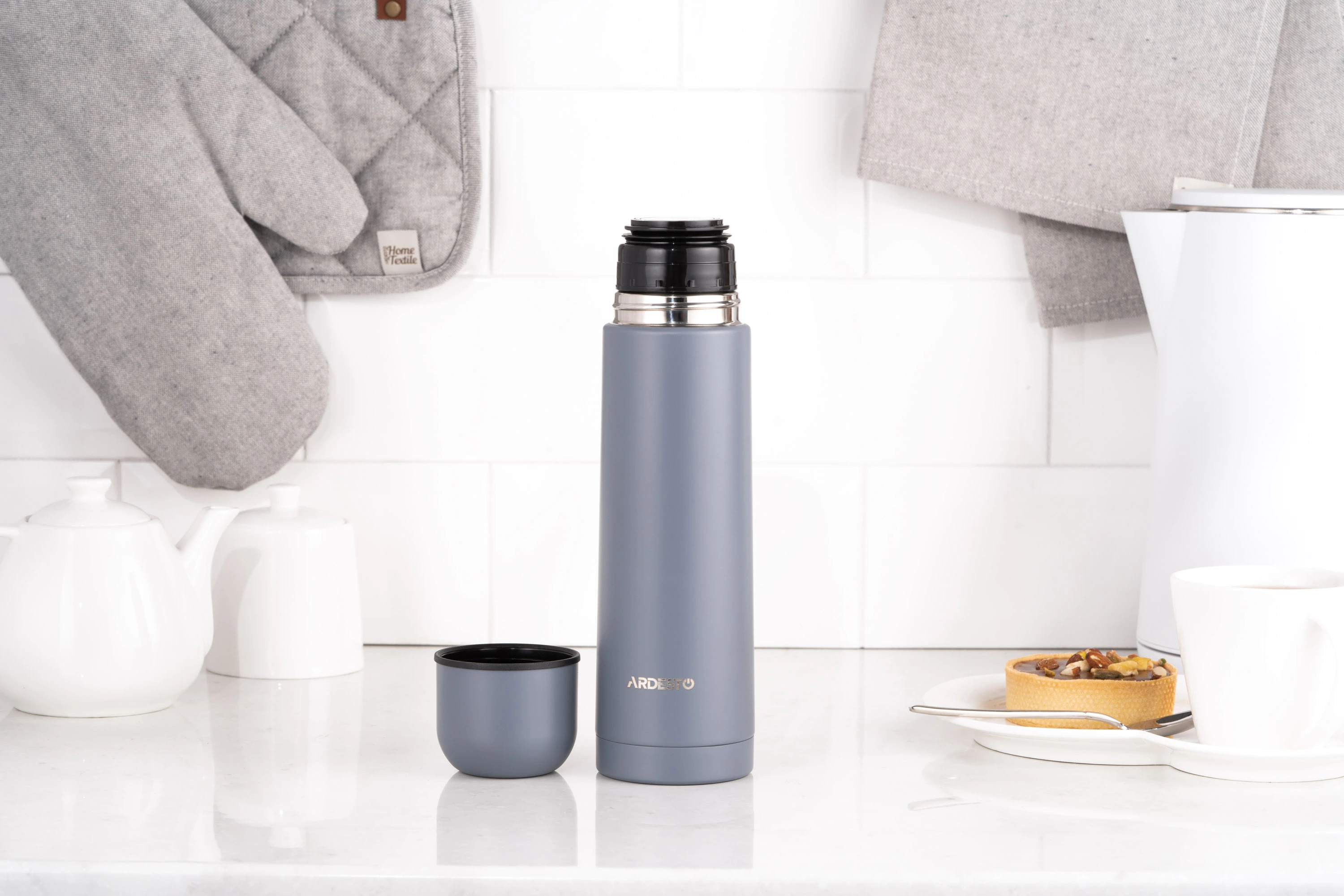 Термос Ardesto Bright City, 500мл, нержавіюча сталь, сірий - 2