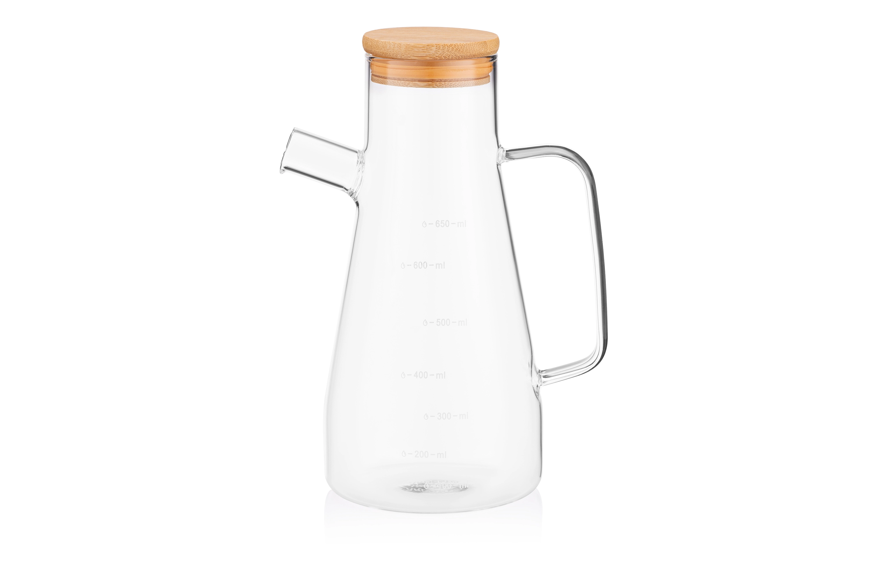 Пляшка для олії та оцту Ardesto Midori, 650мл, боросилікатне скло, прозорий - 2