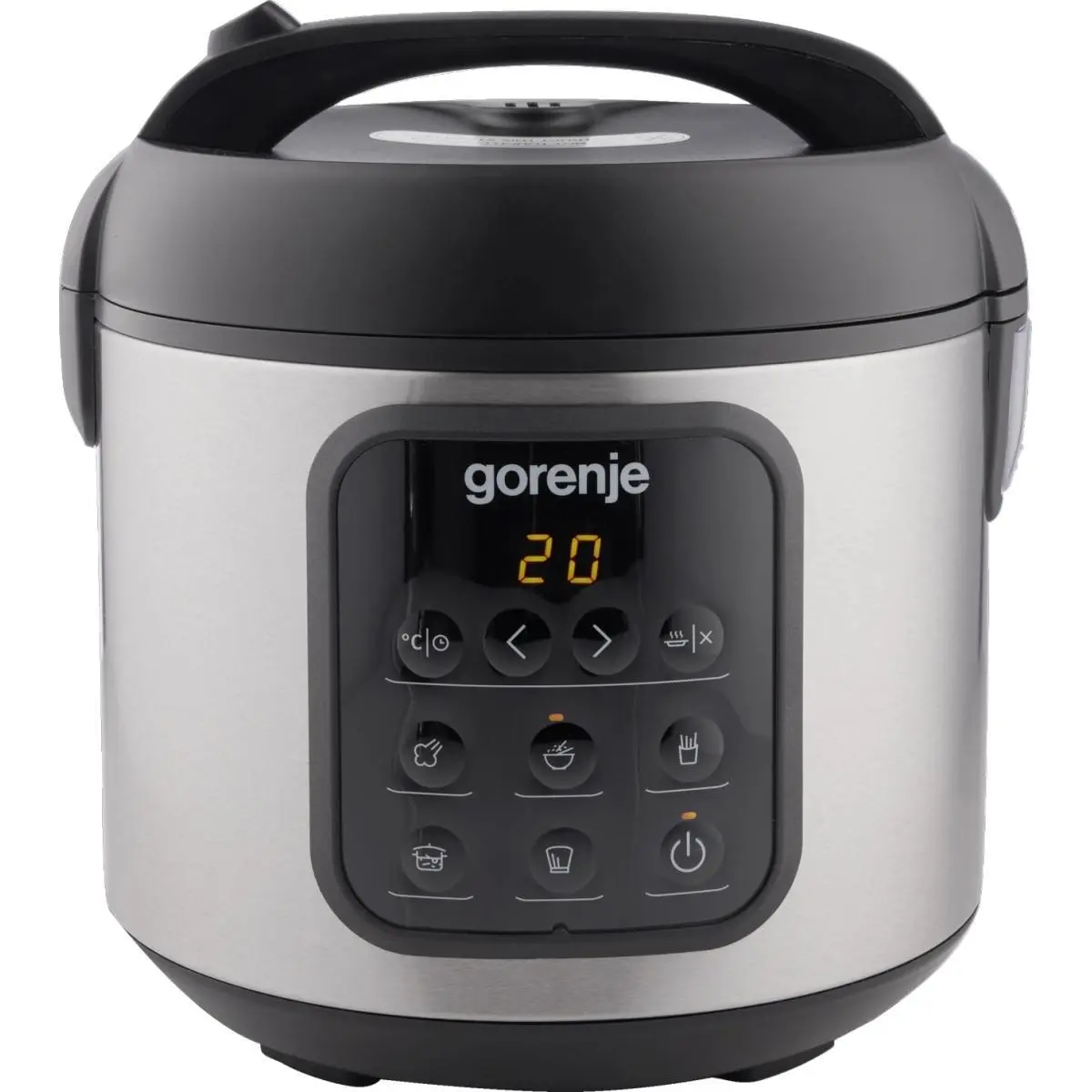 Мультиварка Gorenje, 476Вт, мини, чаша-2л, електронне керув., 5 програм, метал/пластик, чорний
