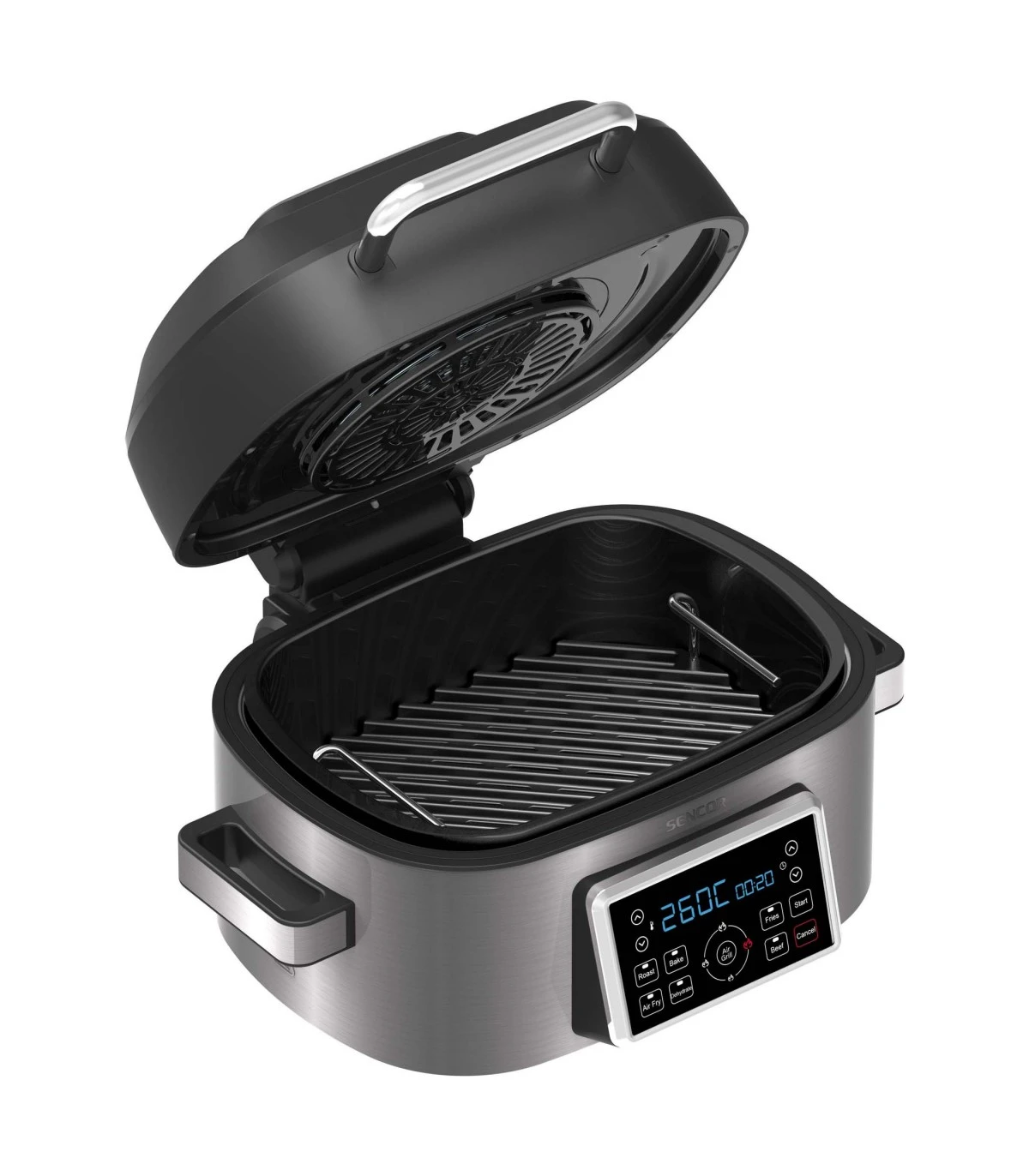 Мультипіч Sencor Vita, 1660Вт, чаша-6л, сенсорне керув., 40-265°C, 7 програм, метал/пластик, сіро-чо - 2