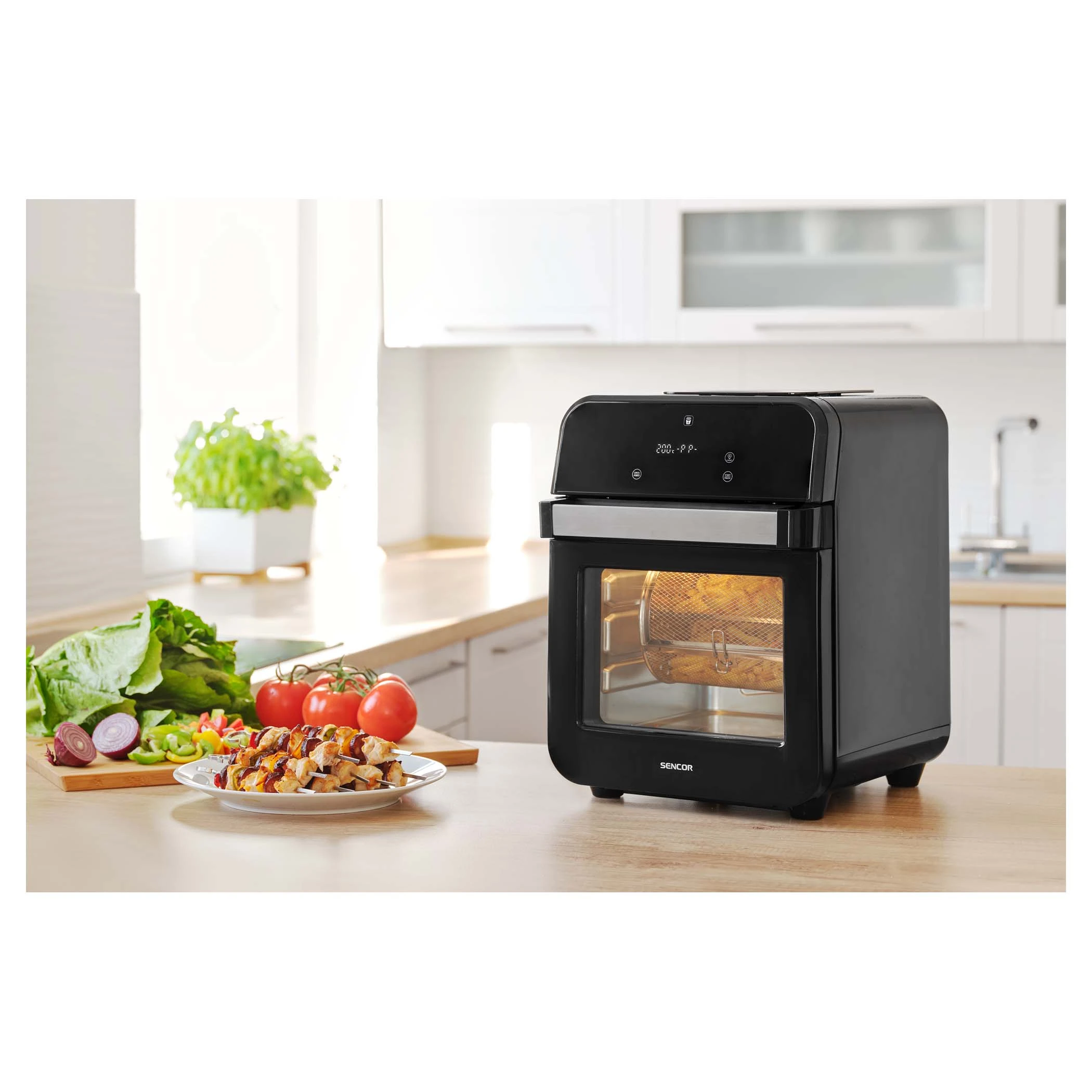 Мультипіч Sencor Vita, 1500Вт, об'єм-12л, сенсорне управл., 60-200°C, нержав.сталь/пластик, чорний - 2