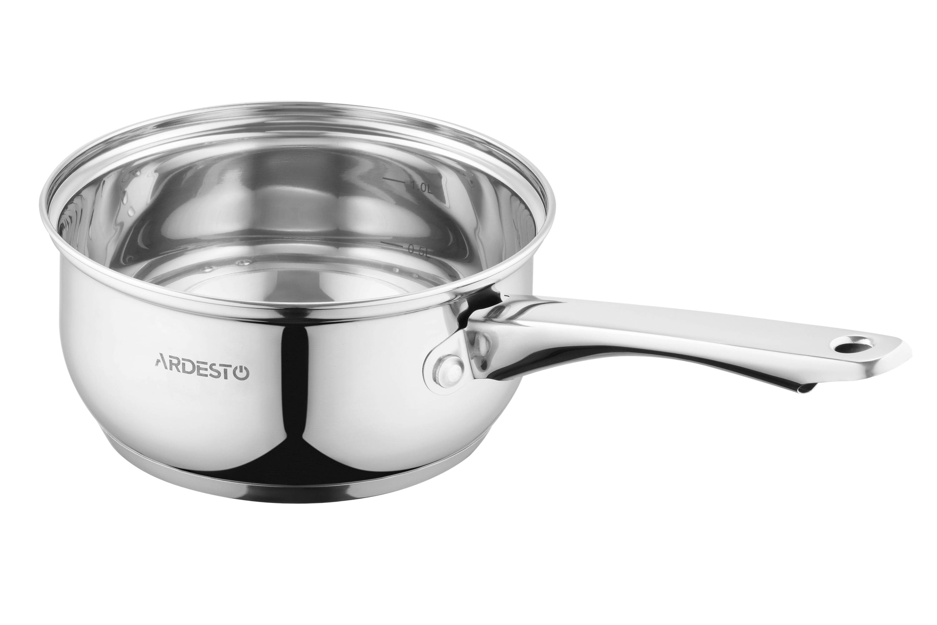 Ківш зі скляною кришкою Ardesto Gemini Gourmet Spoleto, 1.4л, нержавіюча сталь - 2