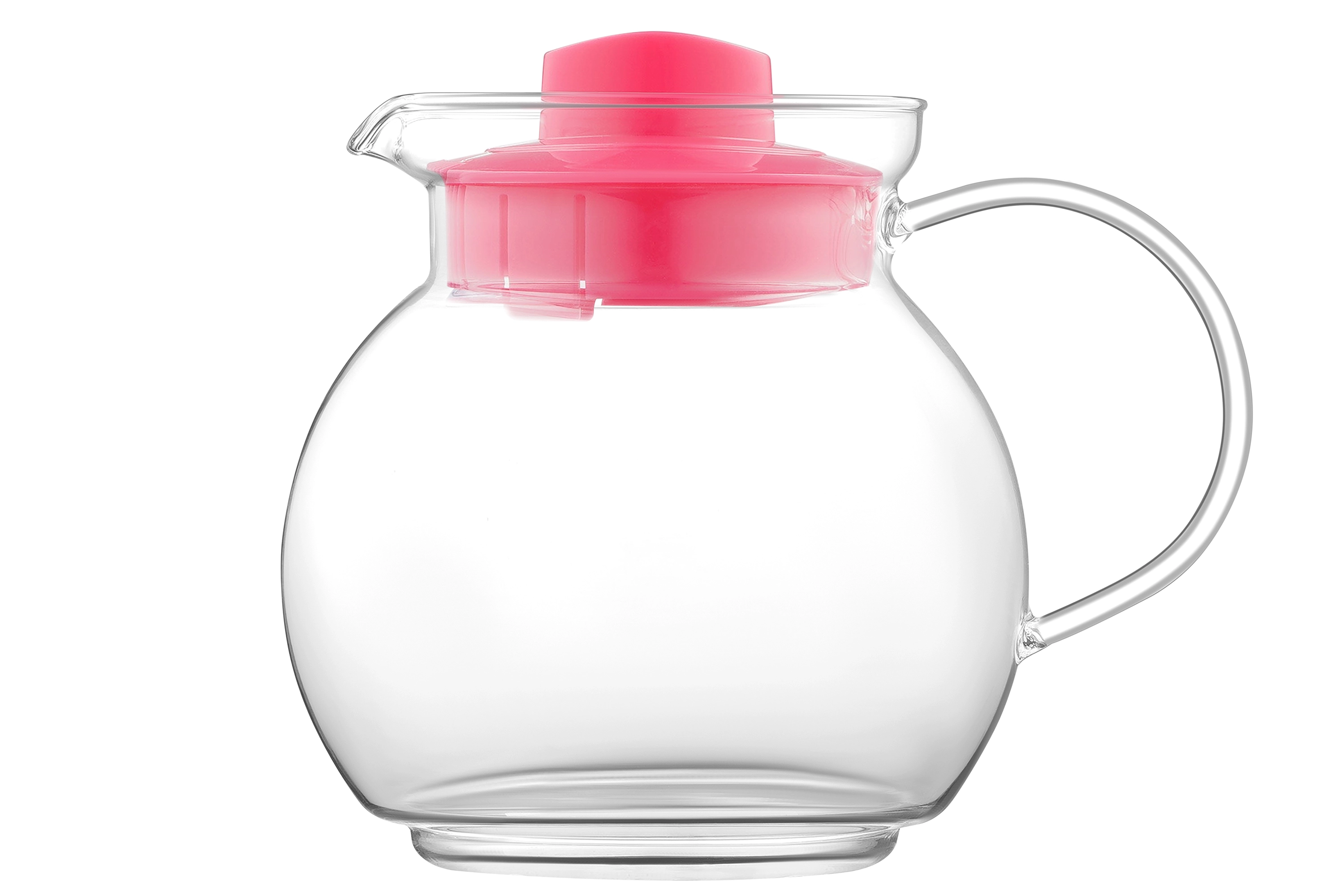 Заварник Termisil Maja, 1500мл, боросилікатне скло, пластик, малиновий, прозорий