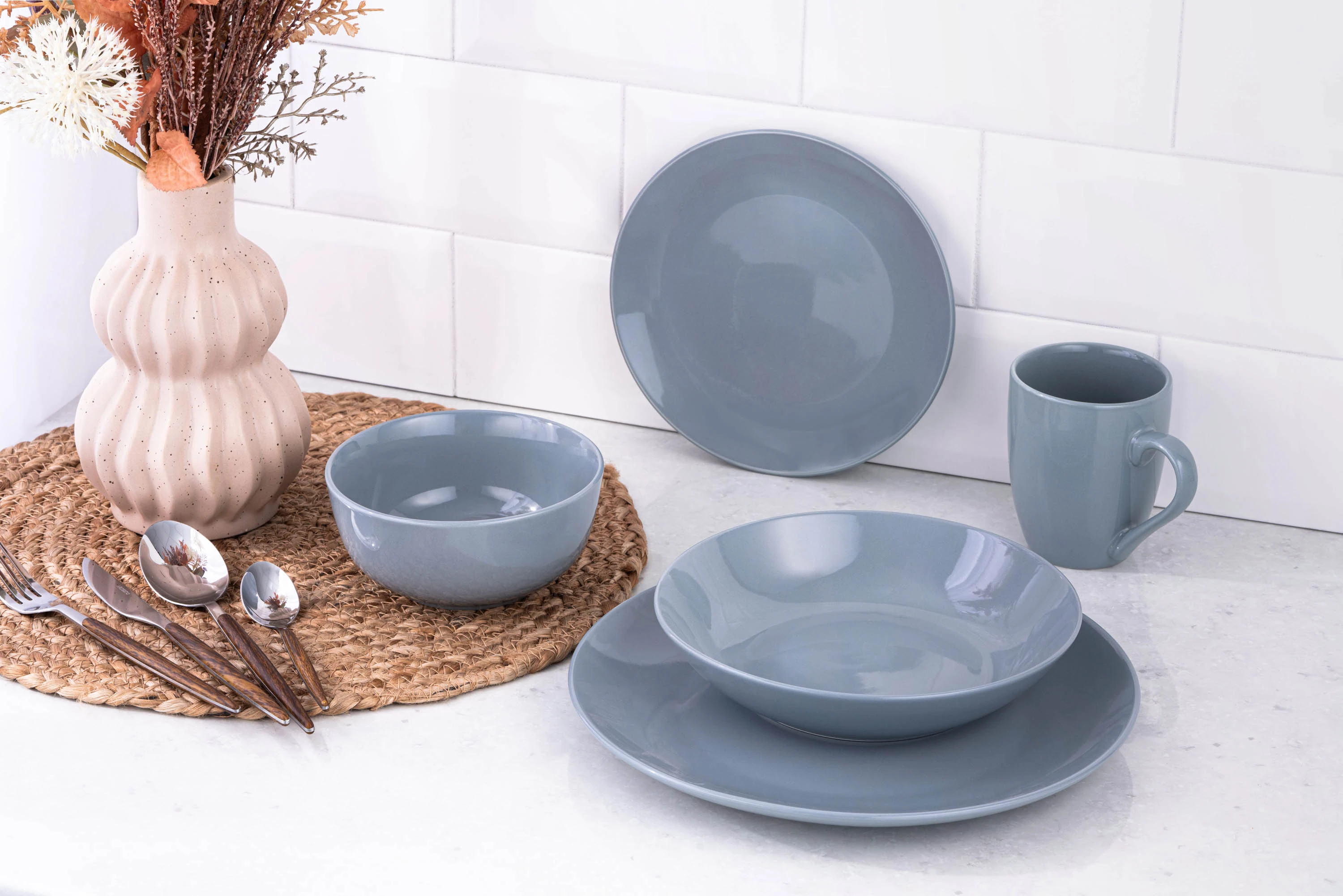 Чашка Ardesto Capri, 320мл, порцеляна, блакитний - 2