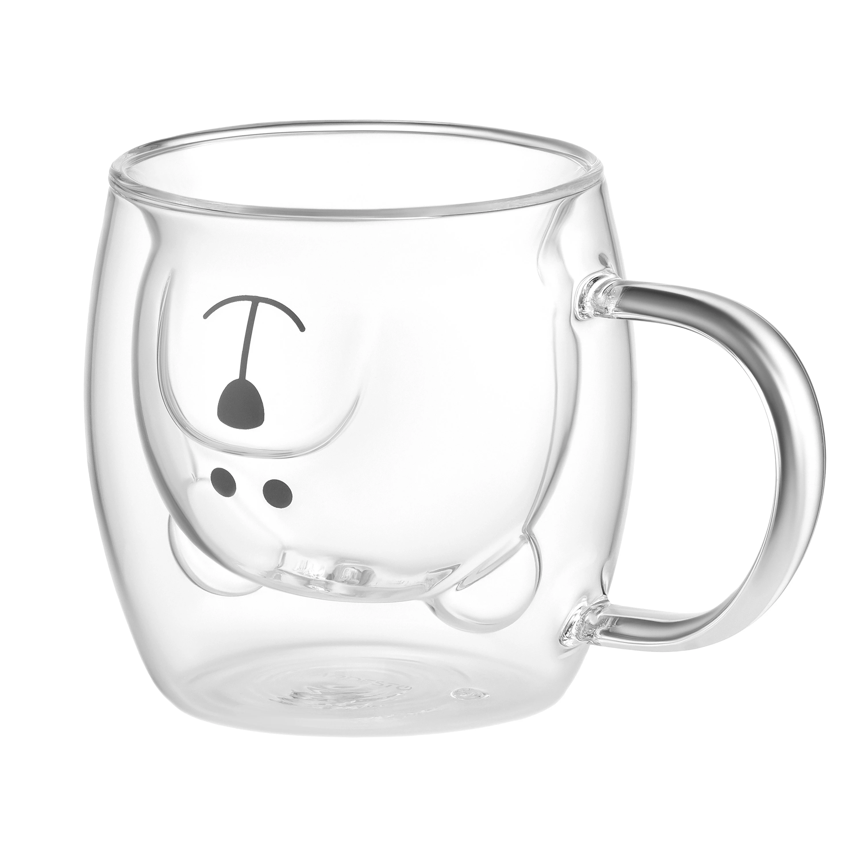 Набір чашок з ручками і подвійними стінками Ardesto Animals, 250мл, 2шт, боросилікатне скло, прозори - 2