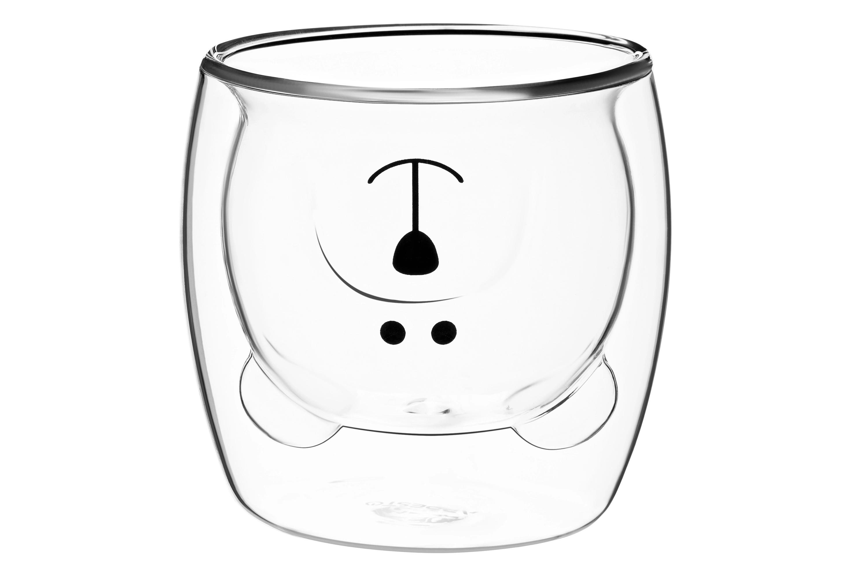 Набір чашок з подвійними стінками Ardesto Animals, 250мл, 2шт, боросилікатне скло, прозорий - 2