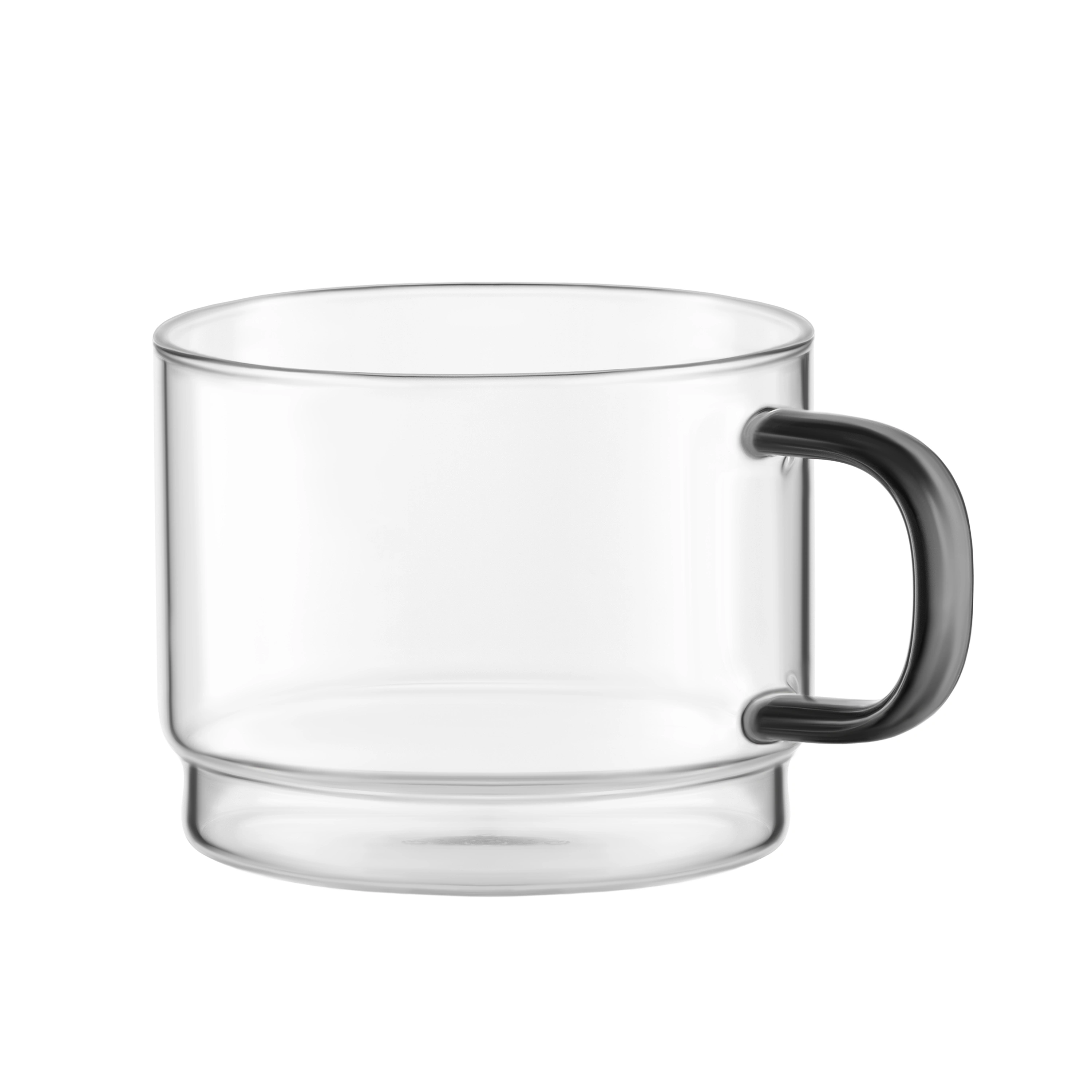 Набір чашок Ardesto 350мл, 4шт, боросилікатне скло, прозорий - 2