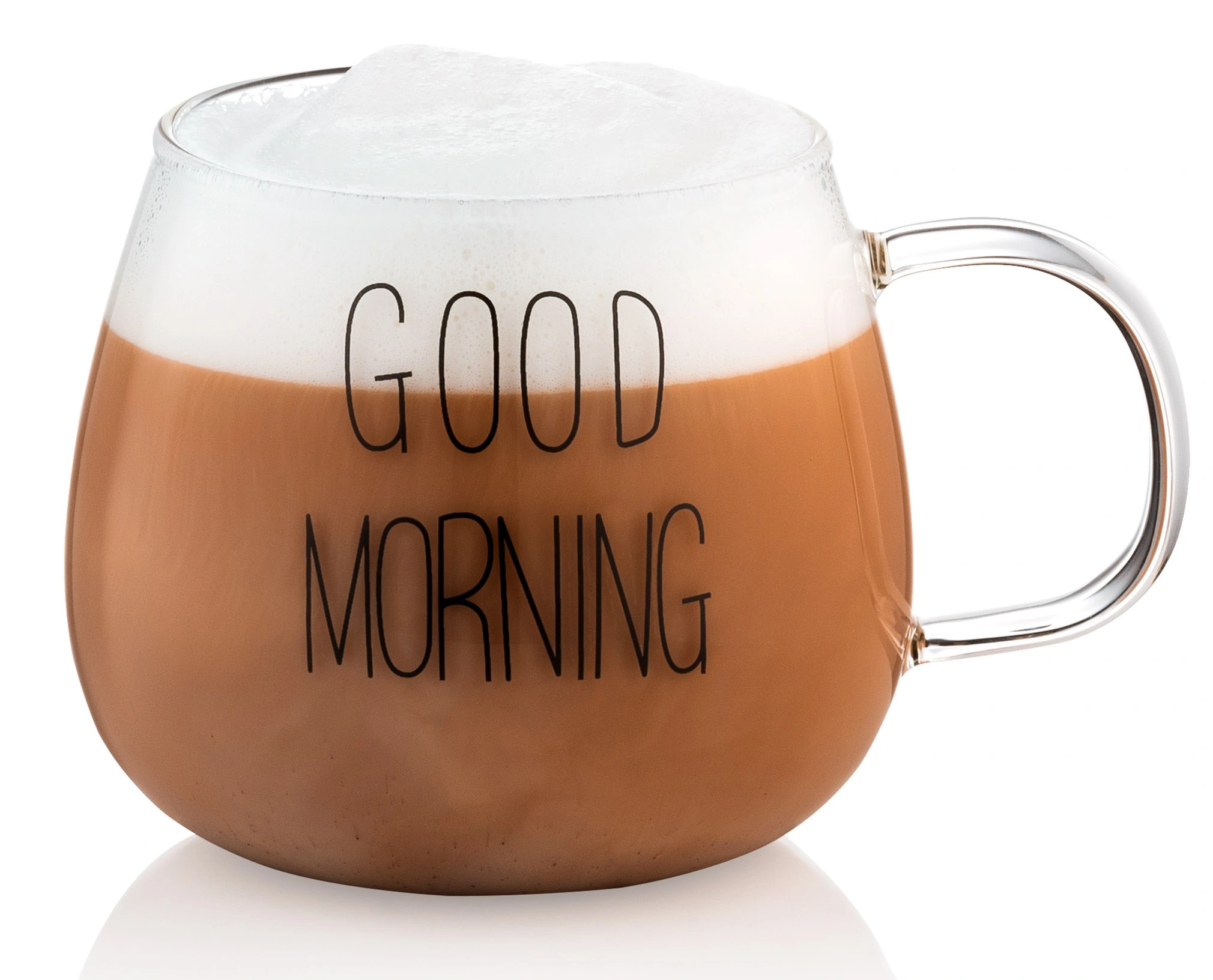 Набір чашок з ручками Ardesto Good Morning, 430мл, 2шт, боросилікатне скло, прозорий