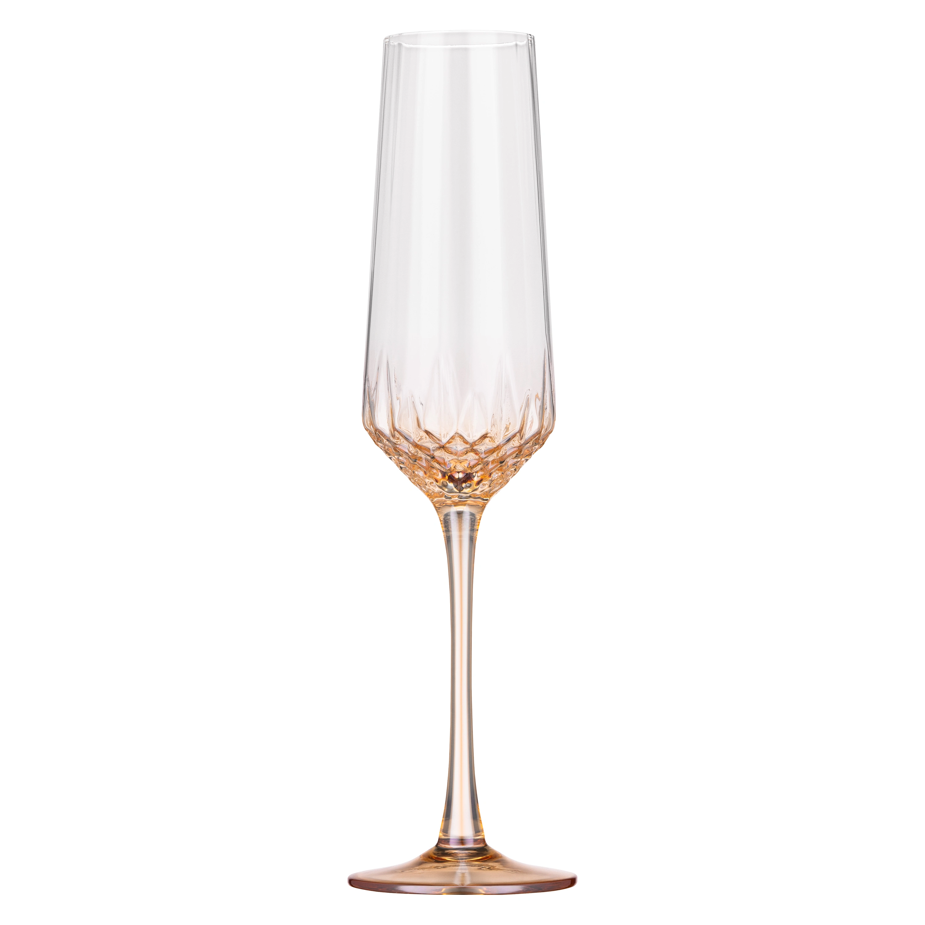 Набір келихів для шампанського Ardesto Black Mars Favola 220мл, 2шт, скло, прозоро-золотистий - 2