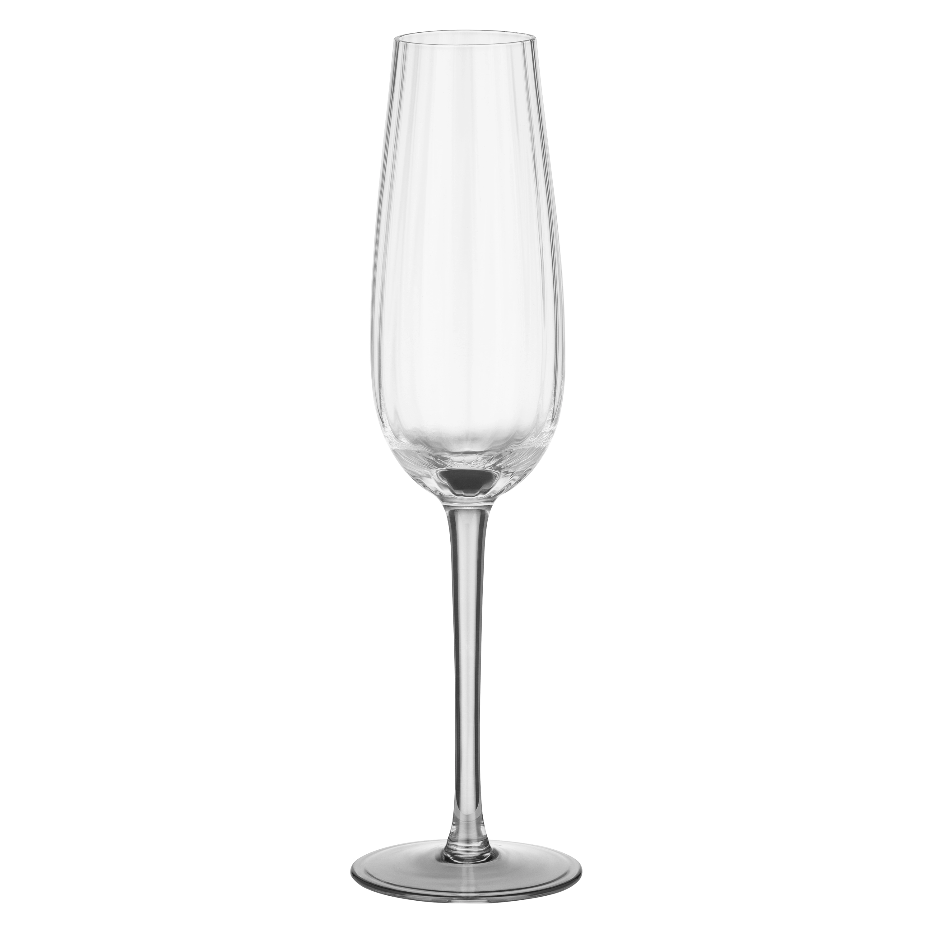 Набір келихів для шампанського Ardesto Black Mars Orion 220мл, 2шт, скло, прозоро-сірий