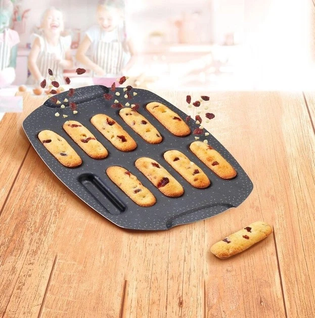 Деко Tefal PerfectBake, 10 форм, прямокутний 21х29см, алюміній, коричневий - 2