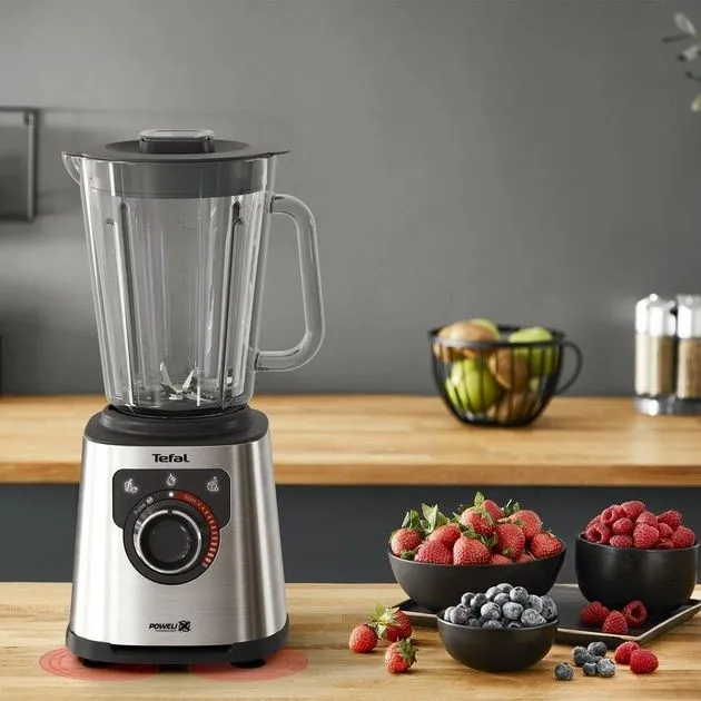 Блендер Tefal стаціонарний Perfect mix+ 1200Вт, чаша-1750мл, скло, сталь-чорний - 2