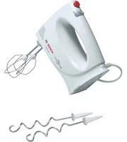 Міксер Bosch MFQ3010 - 300 Вт, 2 швидкості, крюки+вінчики, білий