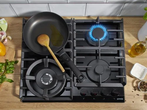 Варильна поверхня Gorenje газова на склі, 60см, чавун, чорний - 2
