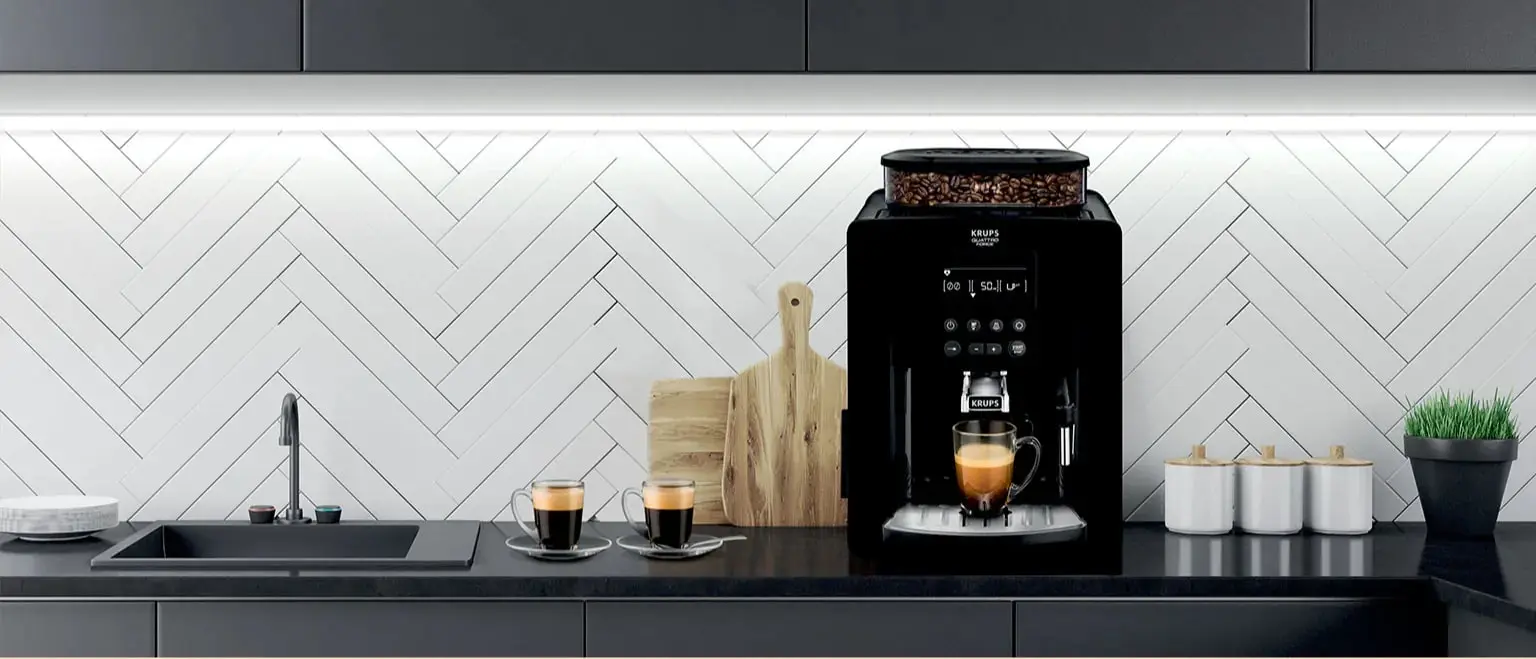 Кавомашина Krups Arabica 1.7л, зерно, ручний капучинатор, LED - дисплей, авторецептів - 3, свій реце - 2