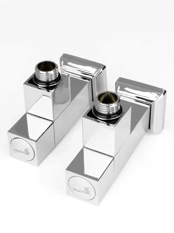 Кран кутовий Mario квадратний, хром - 2