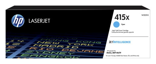 Картридж HP 415X CLJ Pro M414/454/479, Enterprise M455/M480 Cyan (6000стор)