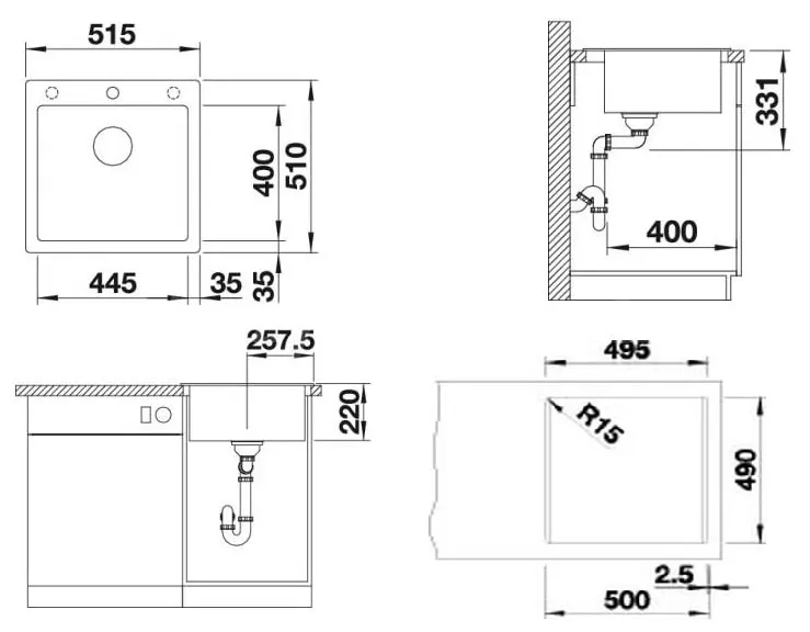 Кухонна мийка Blanco - 521669 PLEON 5 - 2
