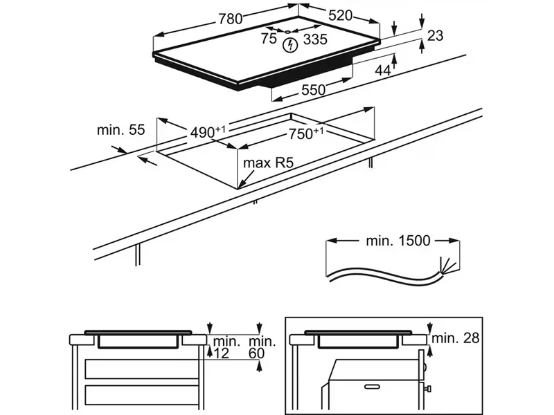 Варильна поверхня Electrolux - EIV 83443 BW - 2