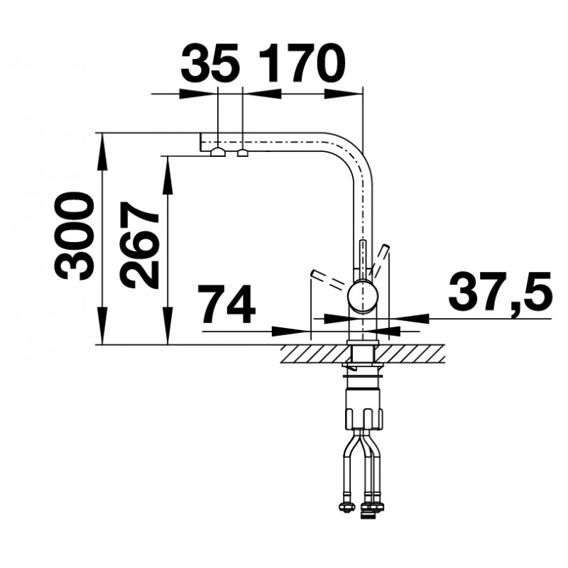 Змішувач кухонний Blanco - FONTAS II(526692) - 2
