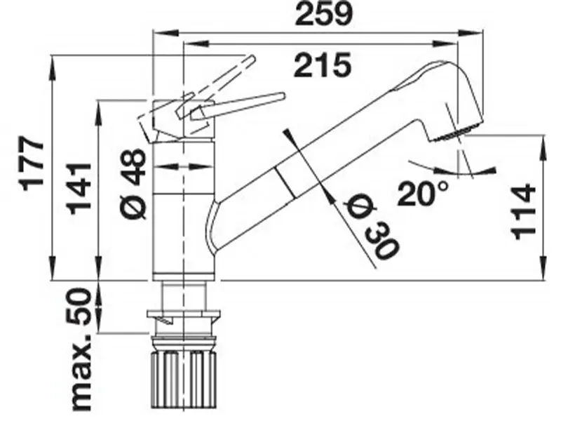 Змішувач кухонний Blanco - WEGA-S II (526983) - 2
