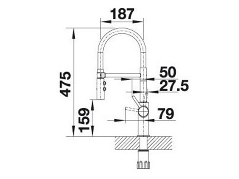 Змішувач кухонний Blanco - CATRIS-S Flexo black matt 525793 - 2