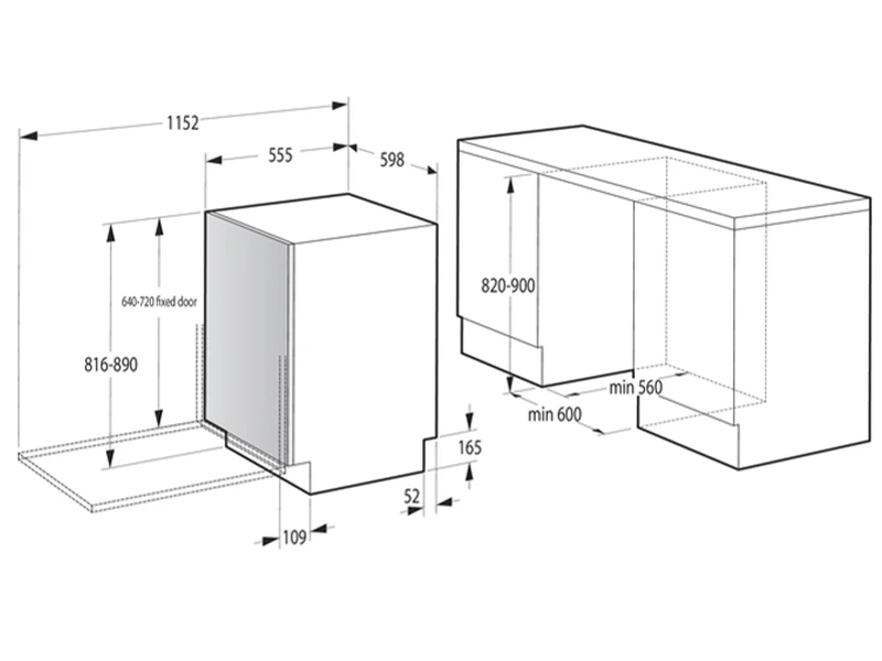 Посудомийна машина вбудована Gorenje - GV 673 A 65 - 2